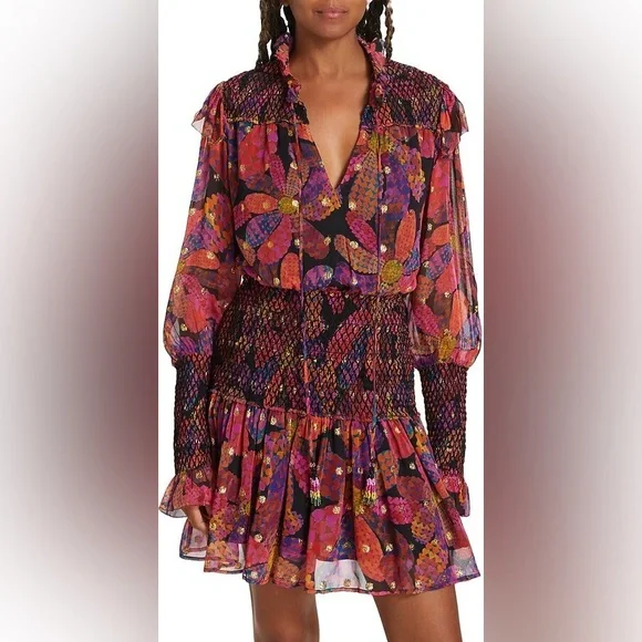 Farm Rio Heart Daisy Mini Dress